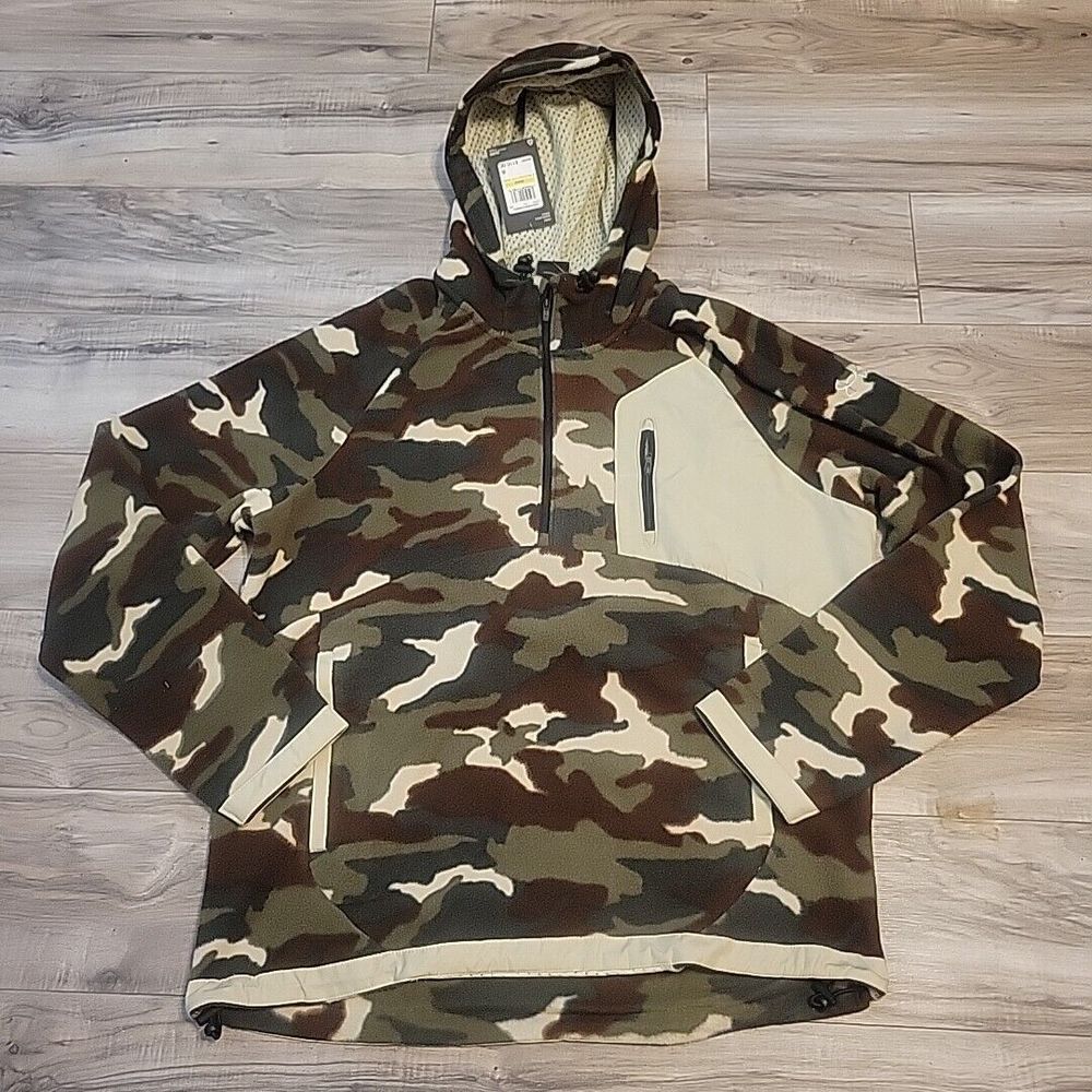 Under‎ Armour Microfleece 1/4 Zip Hoodie Camo Pullover Mens Medium $110 NWT